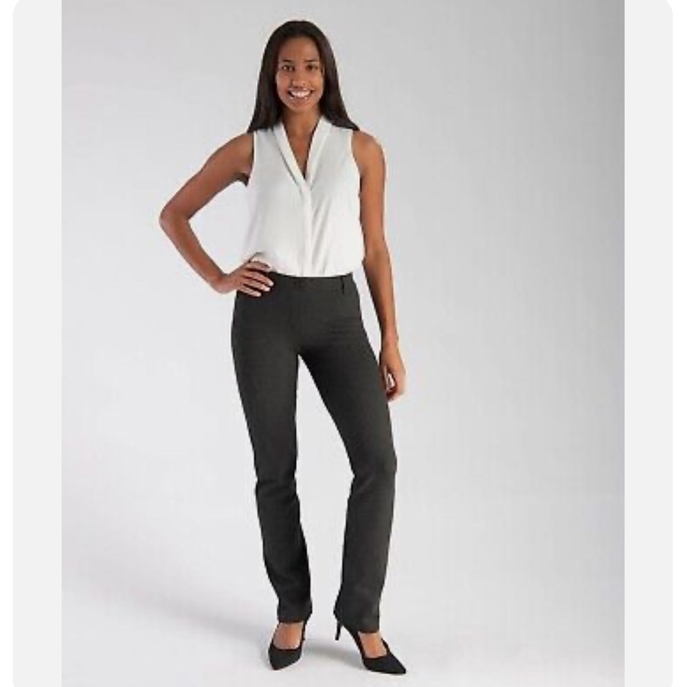 Betabrand Gray Straight Leg Yoga pants